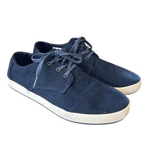 Toms Paseo Blue‎ Wool Knit Sneakers Size 10